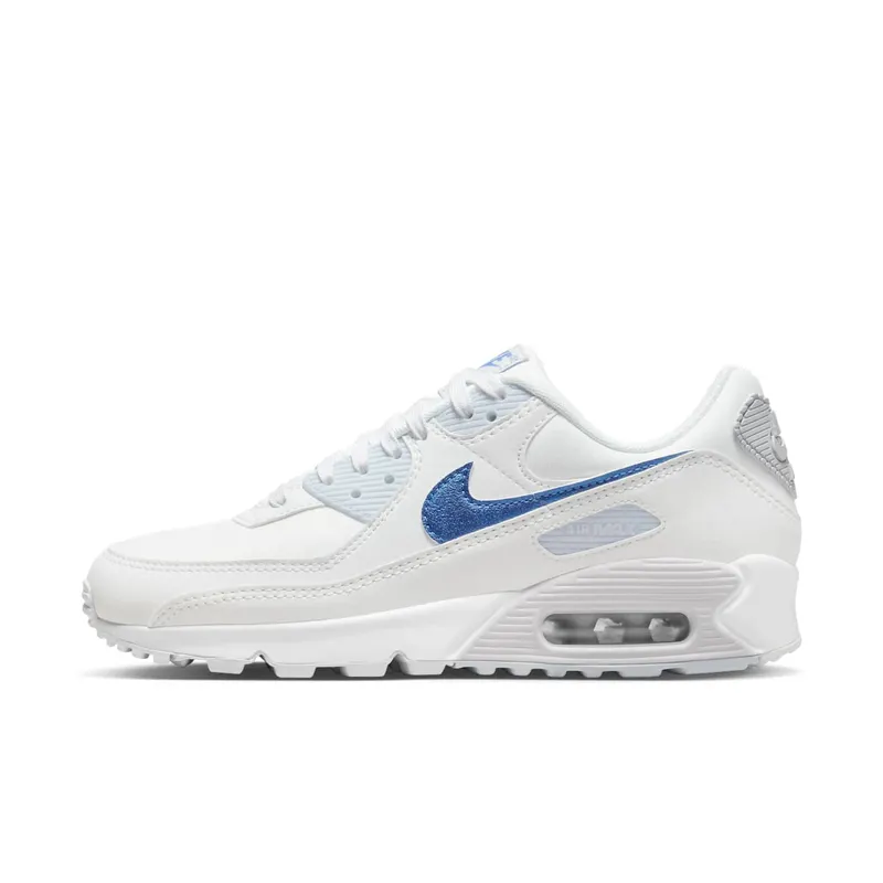 Nike Air Max 90 White Metallic Blue (DX0115-100)