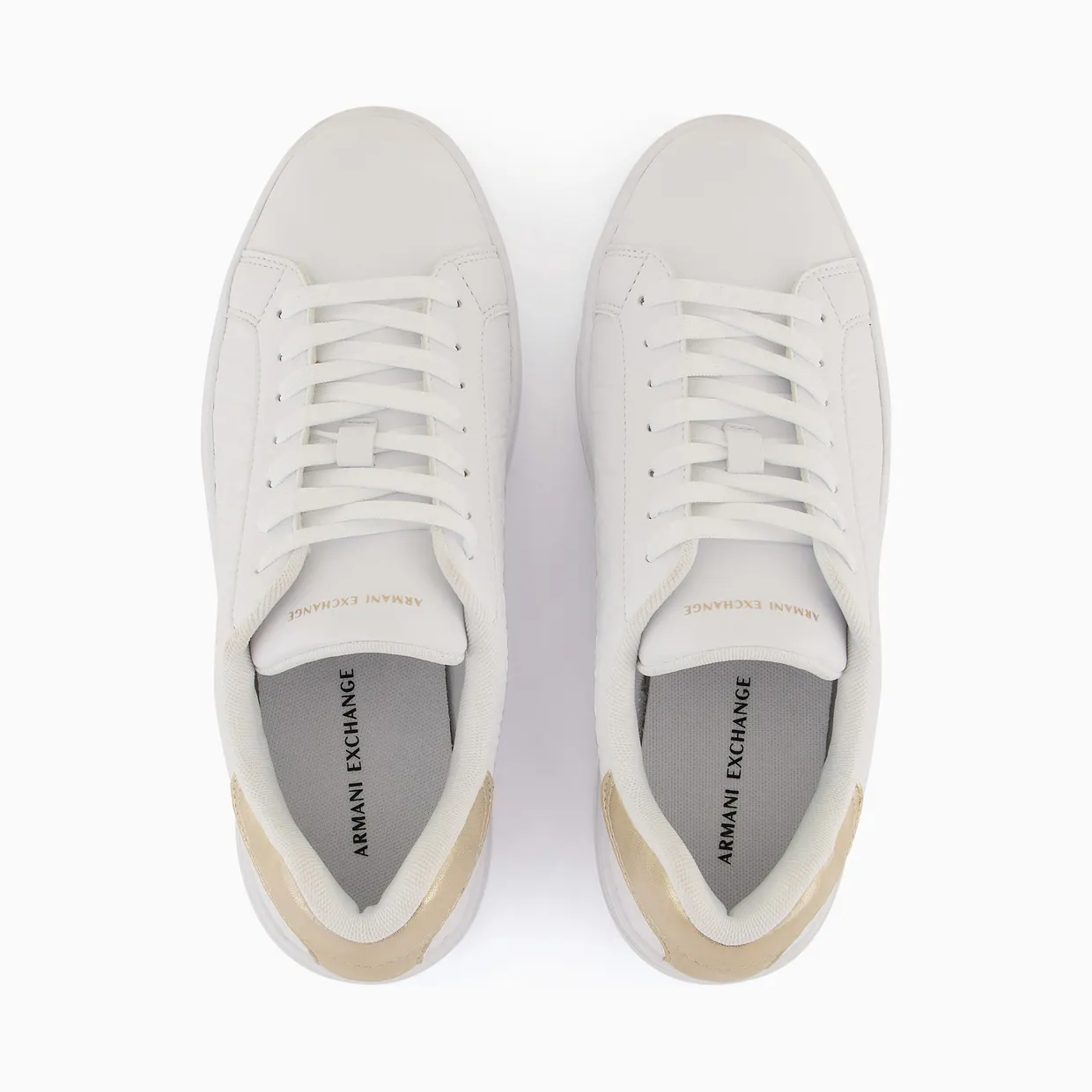 Armani Low-Top Sneakers With Embossed Pattern And Contrast Heel (XDX165-XV891-T782) (3)