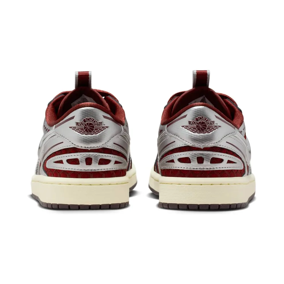 Jordan 1 Low Method of Make V3 Dark Team Red Metallic Silver (HQ2186-600)