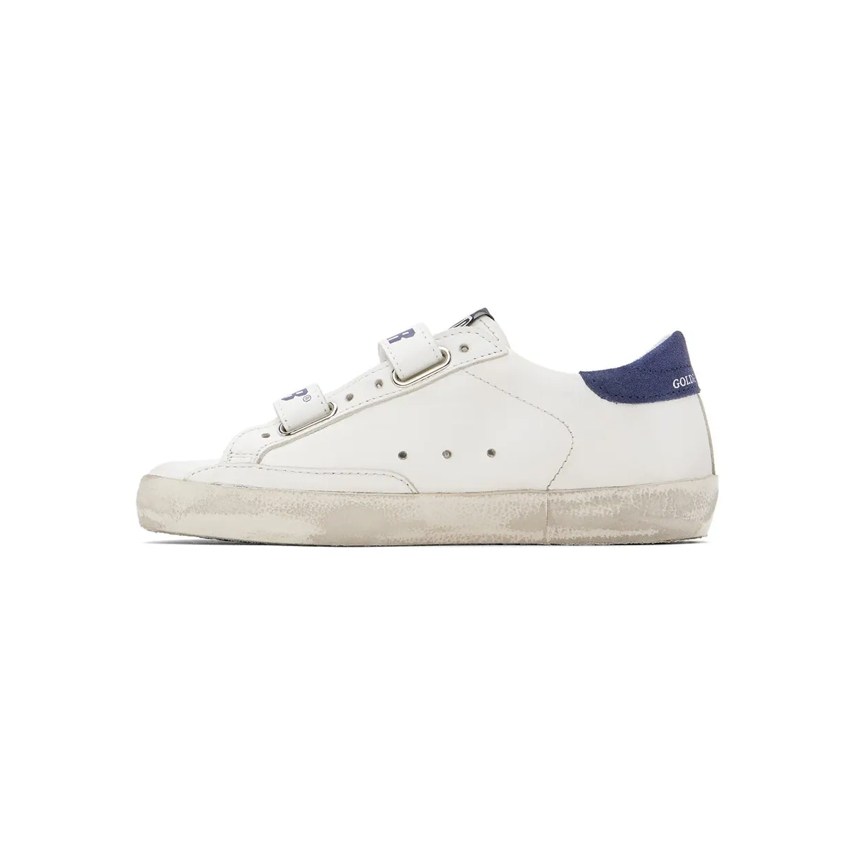Golden Goose Kids White & Blue Old School Sneakers (GYF00111.F000418.10304) (3)