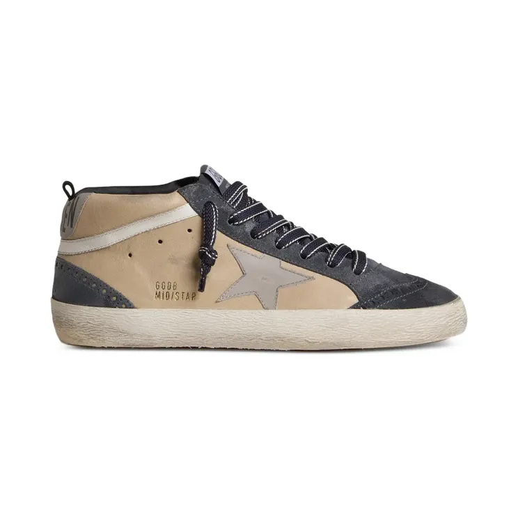 Golden Goose Mid Star Sneakers aus Wildleder – Nude (GMF00122F007967)