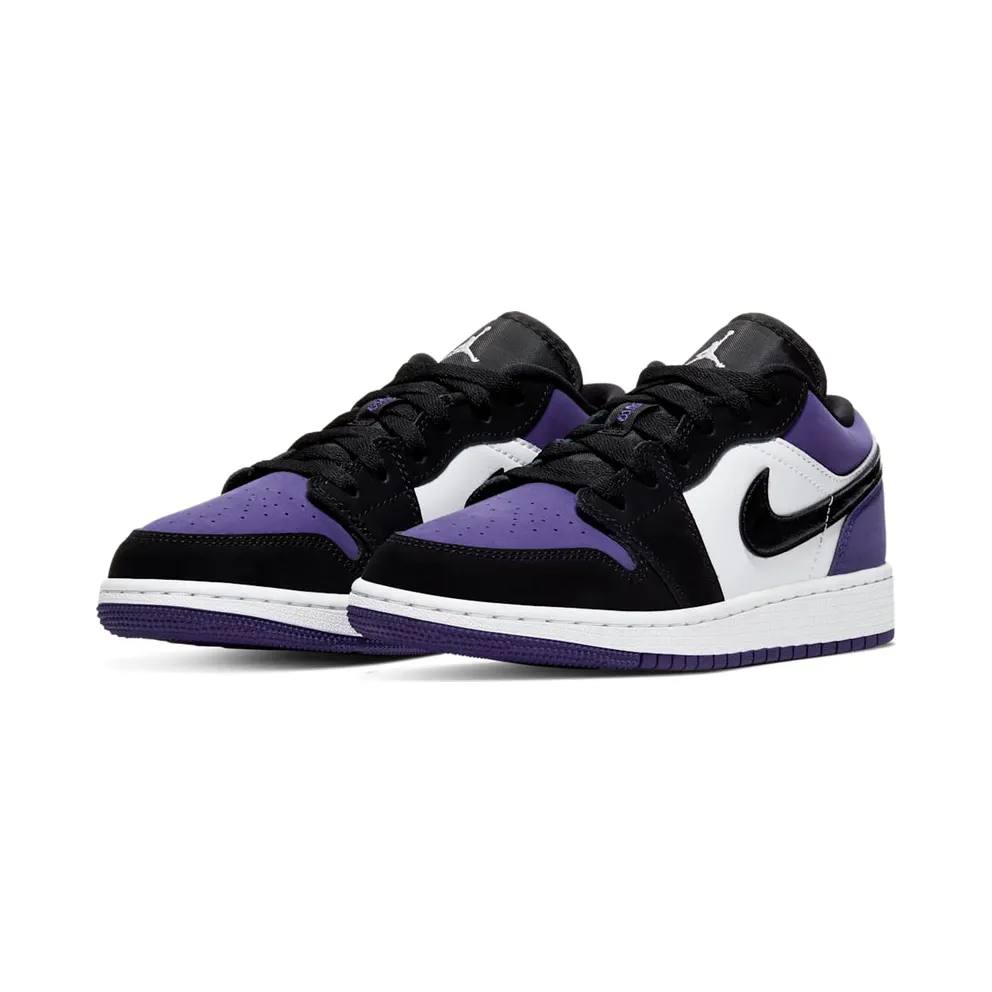 Jordan Air 1 Low Court Purple (GS) White/Black-Court Purple (553560-125)