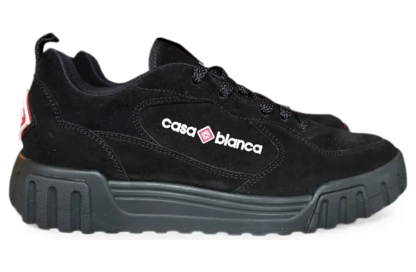 Casablanca Court Sneakers mit Wildlederdetail – Schwarz (APF26SNK01714M)