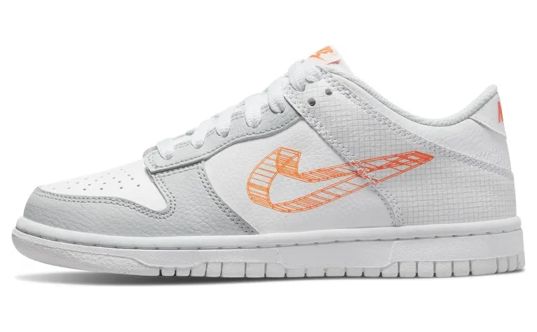 Nike Dunk Low SE Sketch Swoosh Orange (GS) (DR0171-100)