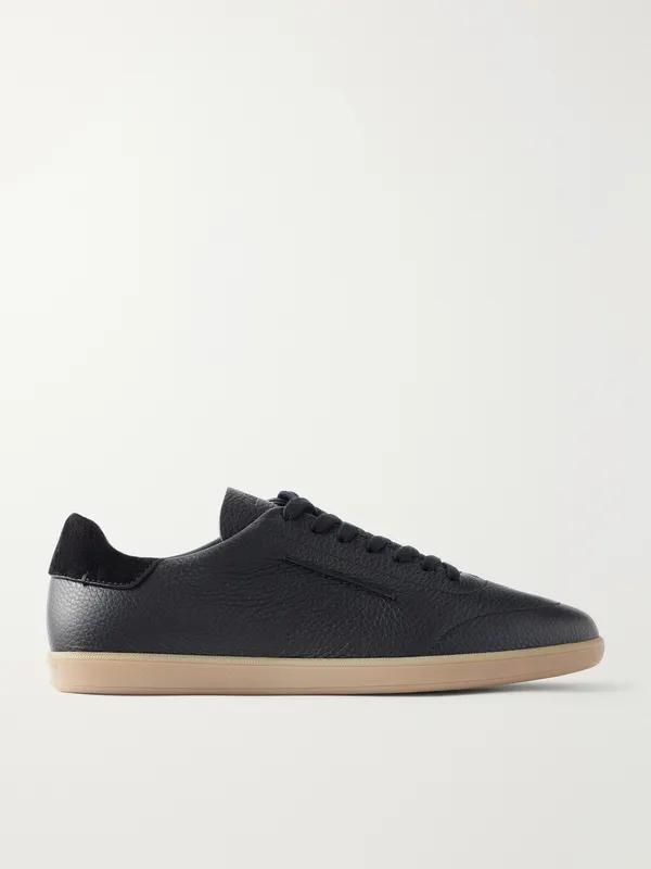 Zegna 232 Full-Grain Leather Sneakers Black (LHCVN)