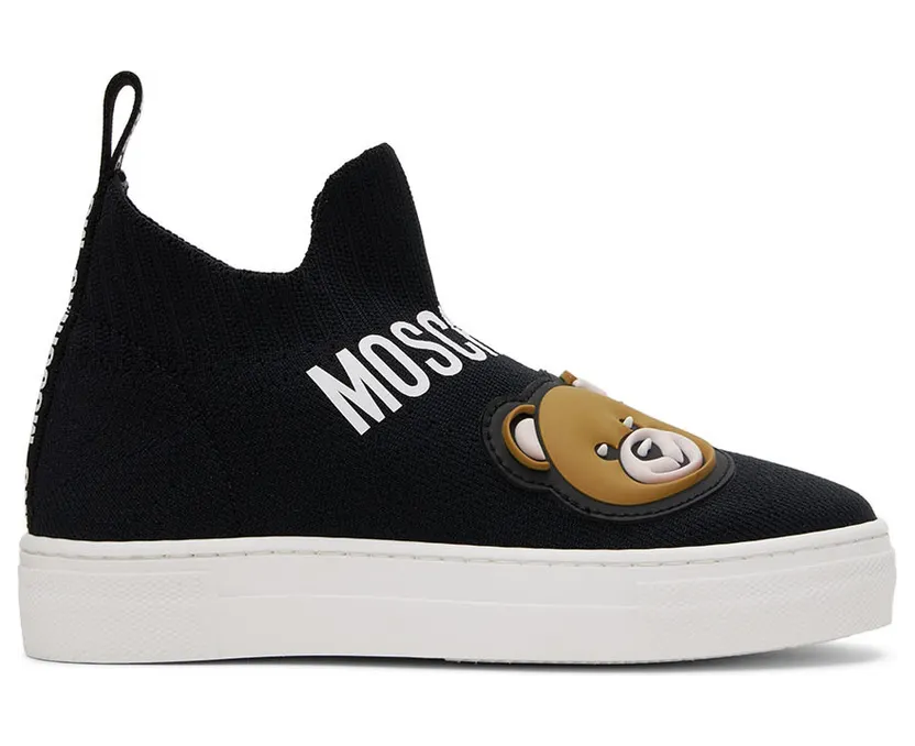 Moschino Kids Black Teddy Sock High Sneakers (71804)