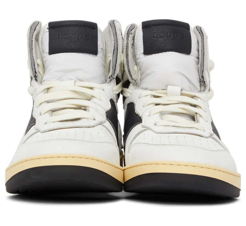 Rhude White & Black Rhecess Hi Sneakers (RHFW21FO24039128) (2)