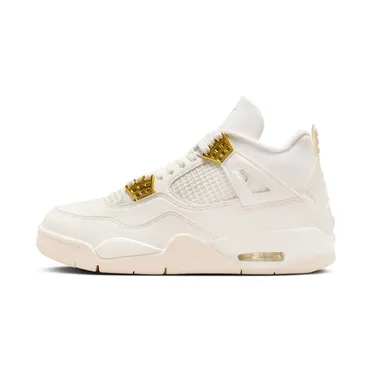 Air Jordan 4 Retro ‘White and Gold’ Sail/Black/Metallic Gold (AQ9129-170)