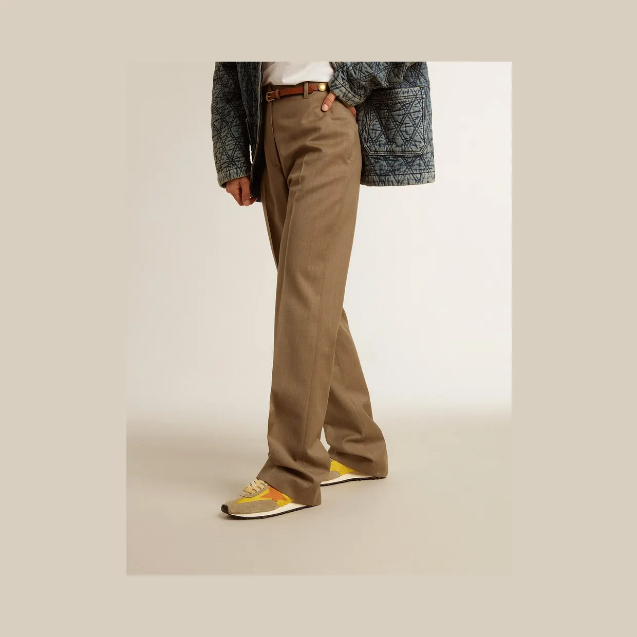 Golden Goose Women’S Marathon With Yellow Nylon Upper And Orange Star (GWF00683.F005462.82542) (3)