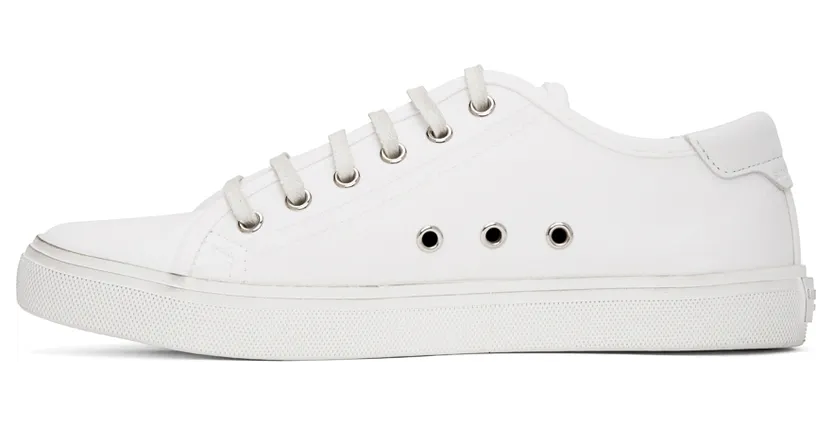 Saint Laurent Black Canvas Malibu Sneakers (606408GUZ20) (3)
