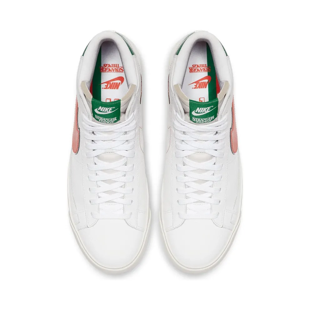 Nike Blazer Mid Stranger Things Hawkins High School White/Red-Green (CJ6101-100)