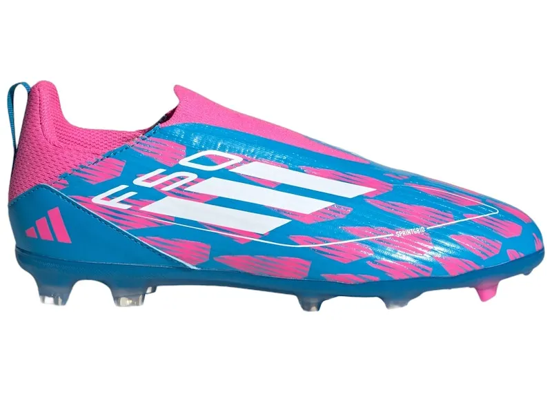 adidas F50 League Laceless Multi-Ground Solar Blue Cloud White Solar Pink (IH8056)