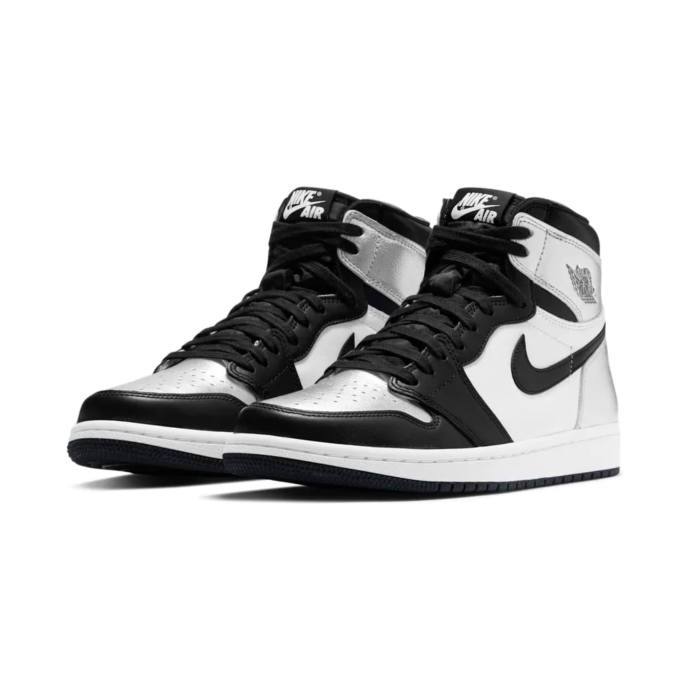 Jordan 1 Retro High Silver Toe (W) Black/Metallic Silver-White-Black (CD0461-001)