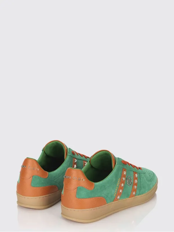 Philipp plein Retro Rebel Suede Sneakers with Applied Stars Green (SAFSUSC0911PLE009N05) (2)