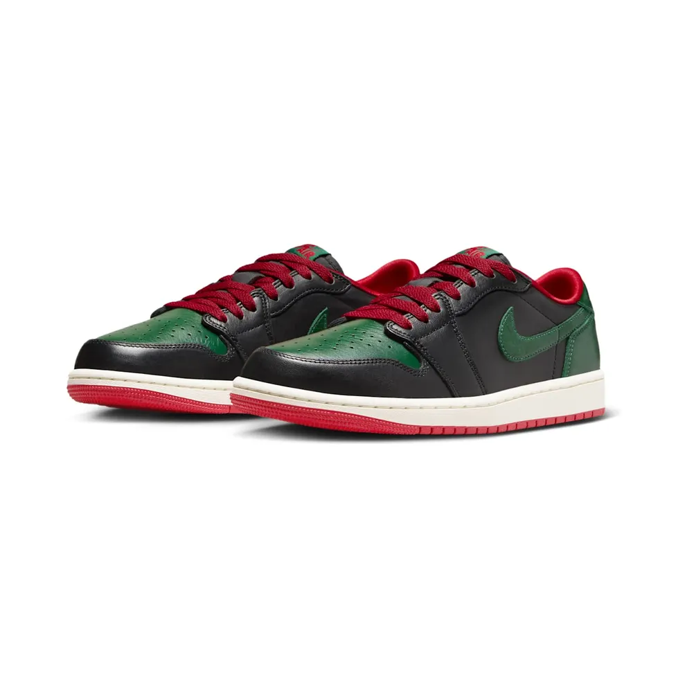 Air Jordan 1 Low OG ‘Black/Gorge Green’ Black/Varsity Red/Sail/Gorge Green (CZ0775-036)