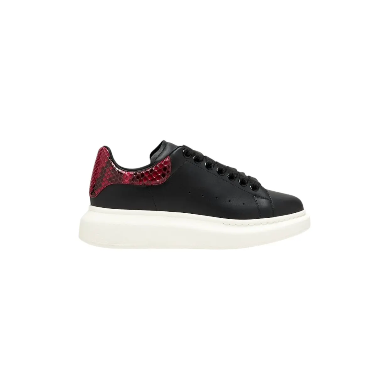 Alexander McQueen Oversized Black Red Python Print (817533WLAAH1045)