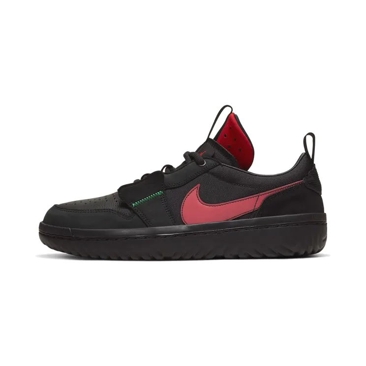 Air Jordan 1 Low React Fearless “Black / Varsity Red / Lucky Green” (CT6416-001)