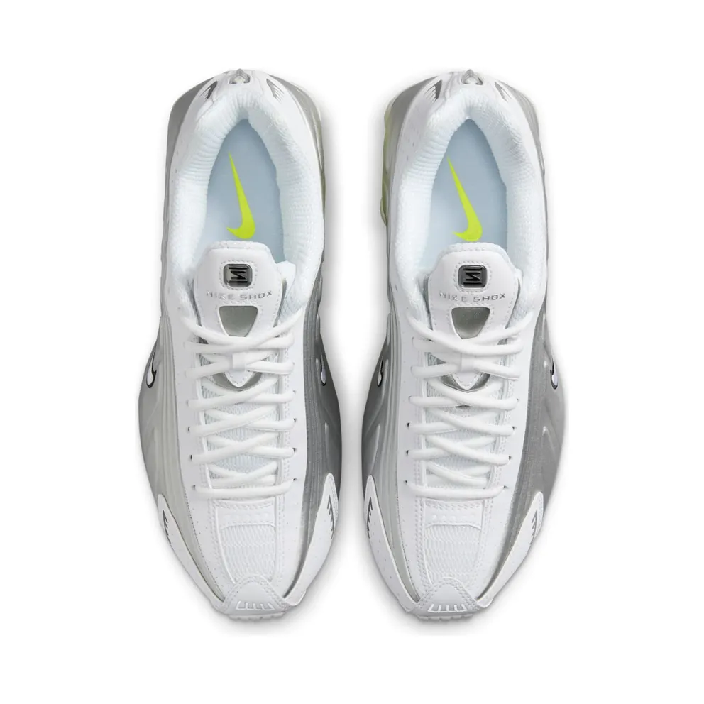 Nike Shox R4 “White Metallic Silver Volt” (AR3565-102)