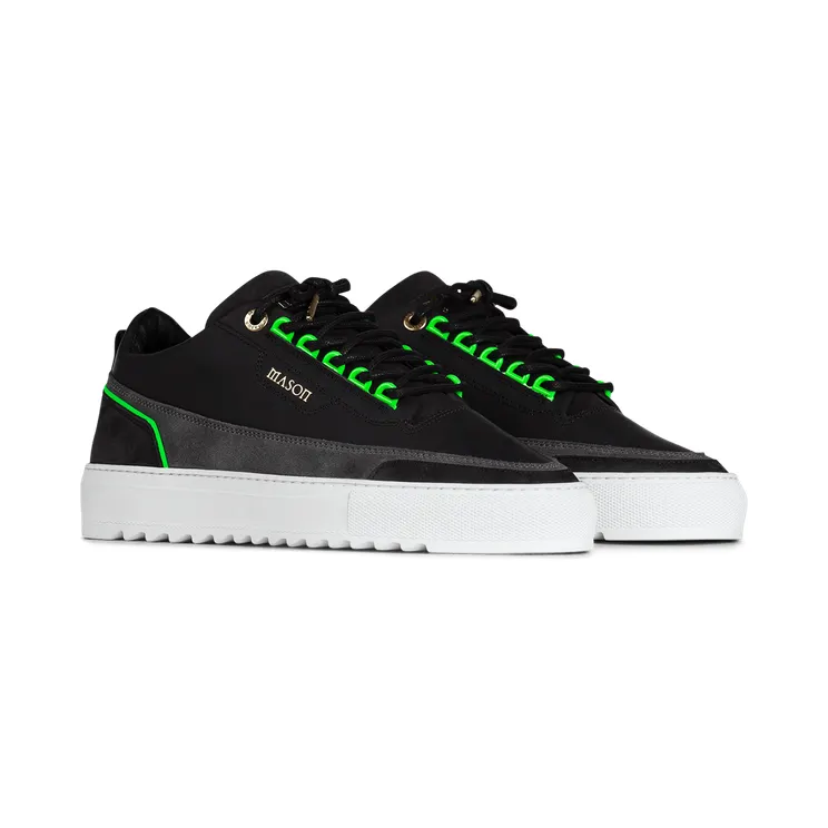 Mason Garments Firenze Gomma/Suede/Nubuck/Reflective Black/Asfalto/Fluo Green (FW20-14B)