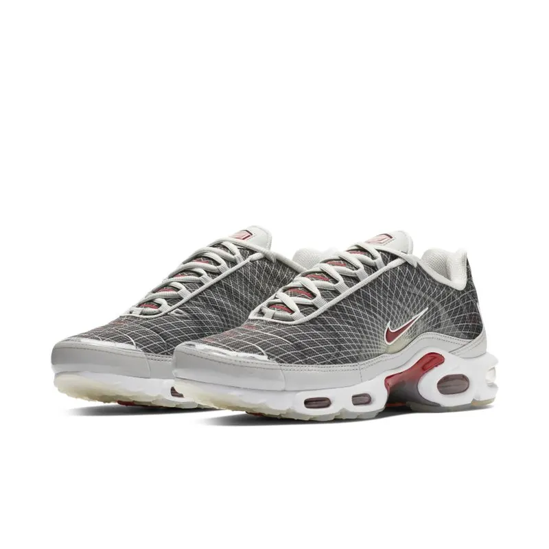 Nike Air Max Plus Wave Grid Grey Neutral Grey/White-Varsity Red (BV1983-001)