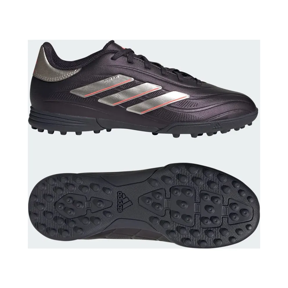 adidas Copa Pure 2 League Turf Aurora Black Platinum Metallic Turbo (IG8734)