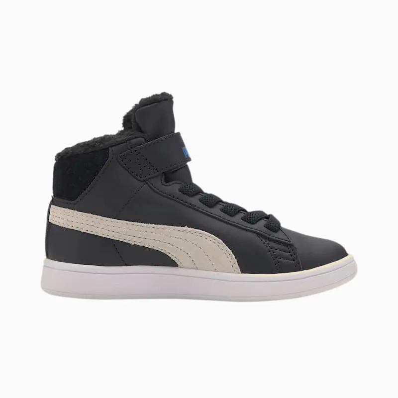 Puma Smash V2 Mid Fur V White/Black (366896-08)