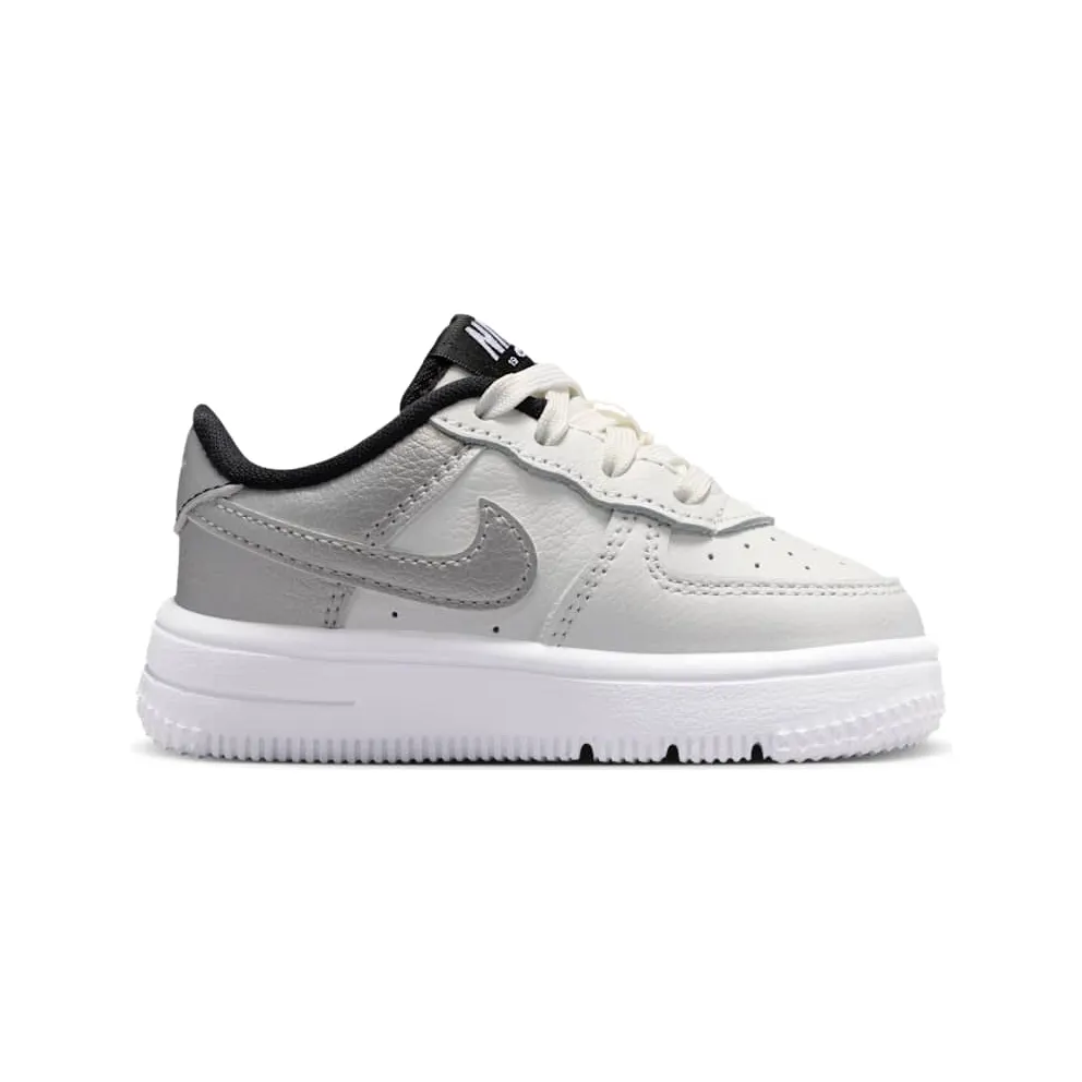 Nike Force 1 Low LV8 5 White Metallic Silver Black (IQ2735-100)