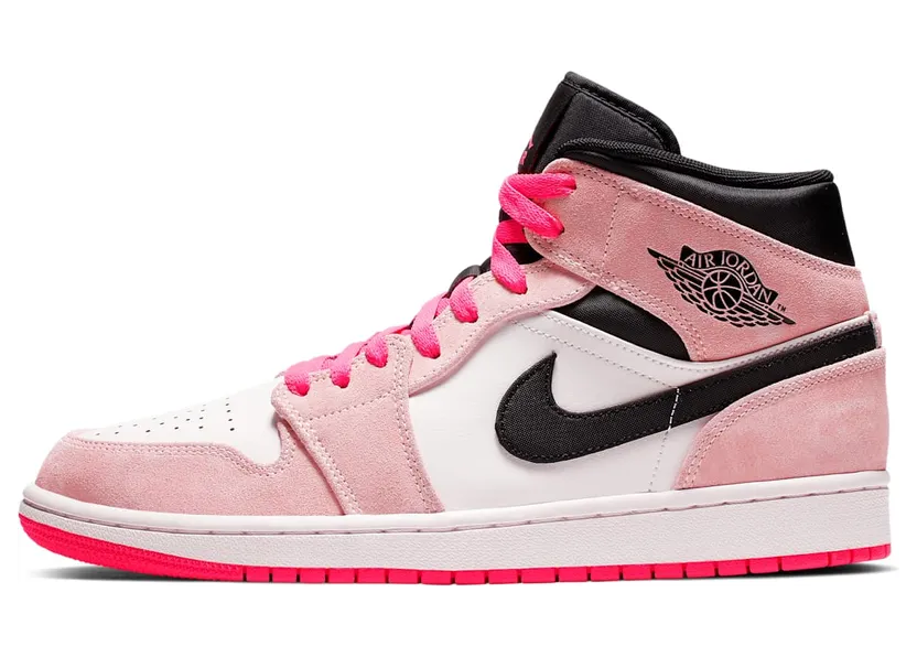 Air Jordan 1 Mid “Crimson Tint / Black / Sail / Hyper Pink” (852542-801)
