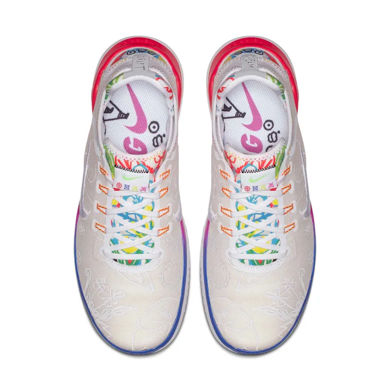 Nike Free RN 2018 Flabjacks White/Fuchsia Blast-Dynamic Yellow-Black (AH3966-100)