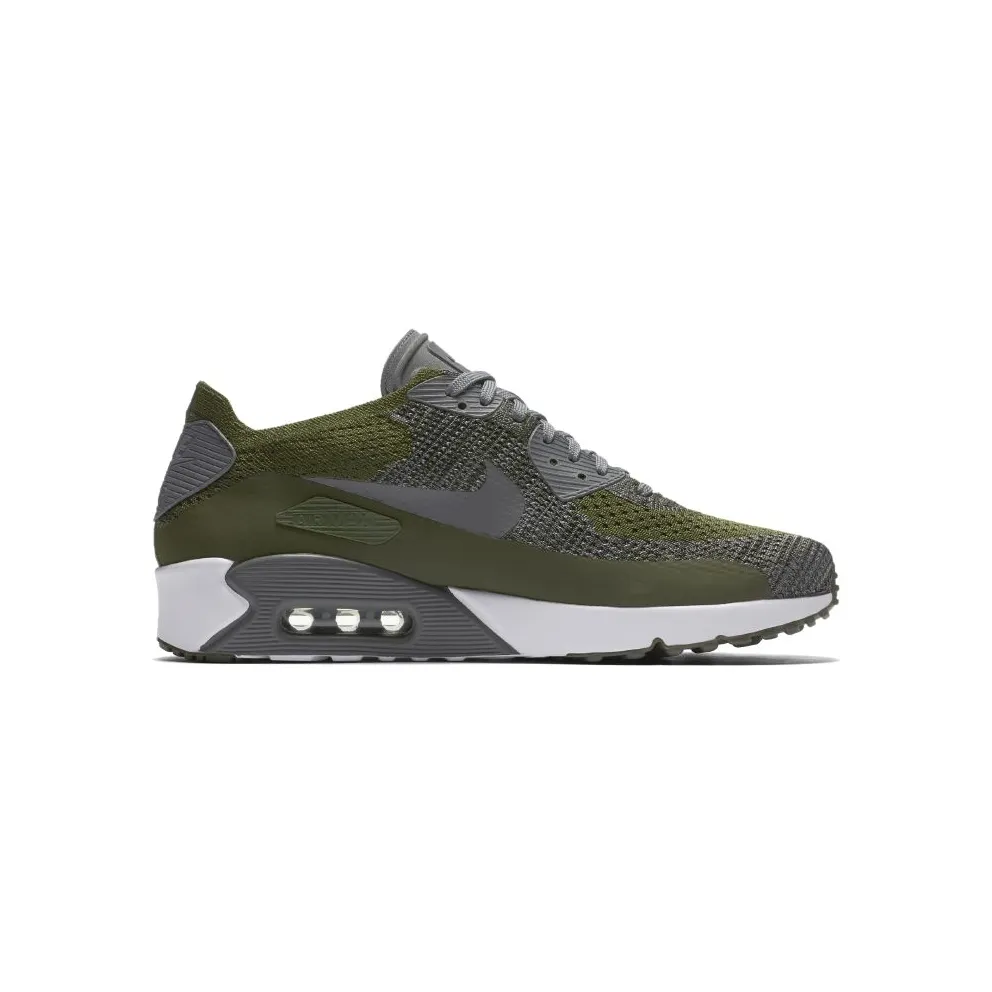 Nike Air Max 90 Ultra Flyknit 2.0 Green Rough Green/Dark Grey-White-Black (875943-300)
