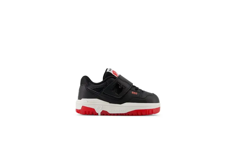 New Balance 550 HOOK & LOOP “Black / Team Red” (IHB550KB)