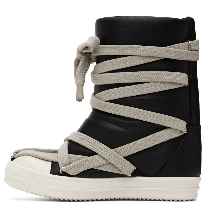 Rick Owens Black Jumbo Puffer Megalaced Sneakers (RU02B2895 LLPW1) (3)