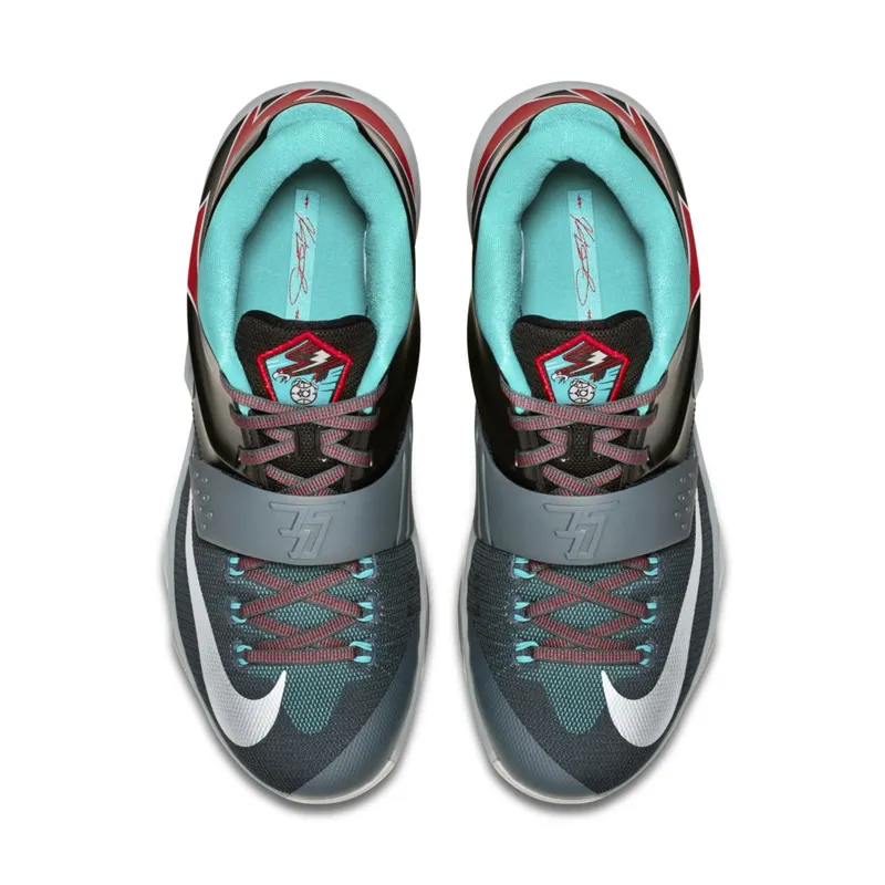 Nike KD 7 Flight Classic Charcoal/Dove Grey-Light Retro-University Red (653996-005)