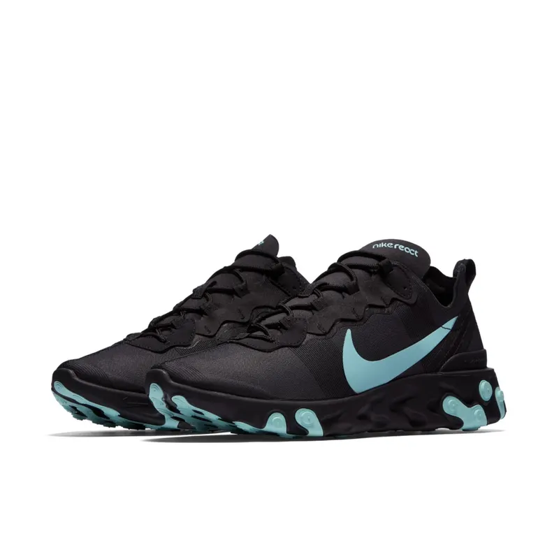 Nike React Element 55 Black Aurora Green Black/Aurora Green-Cool Grey (BQ6166-004)
