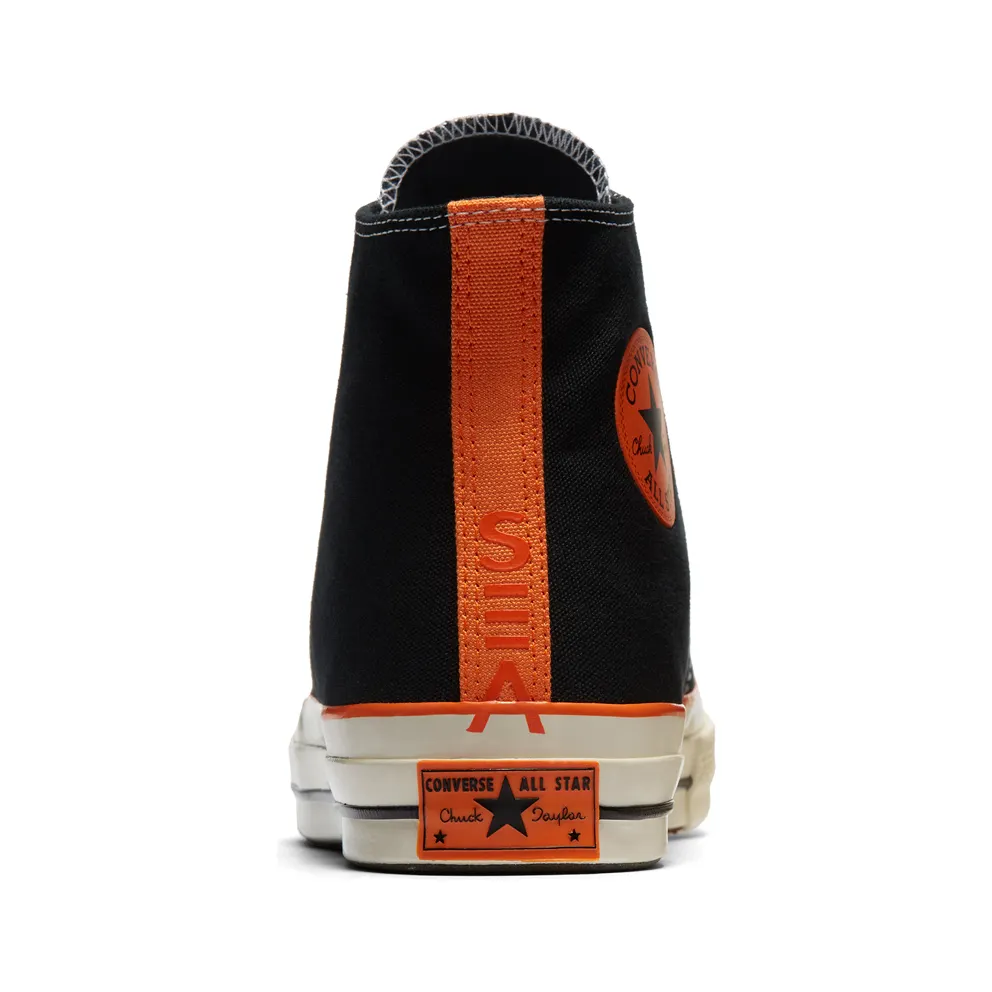 Converse Chuck Taylor All-Star 70s Hi Vince Staples Black Black/Vibrant Orange-Egret (161253C)