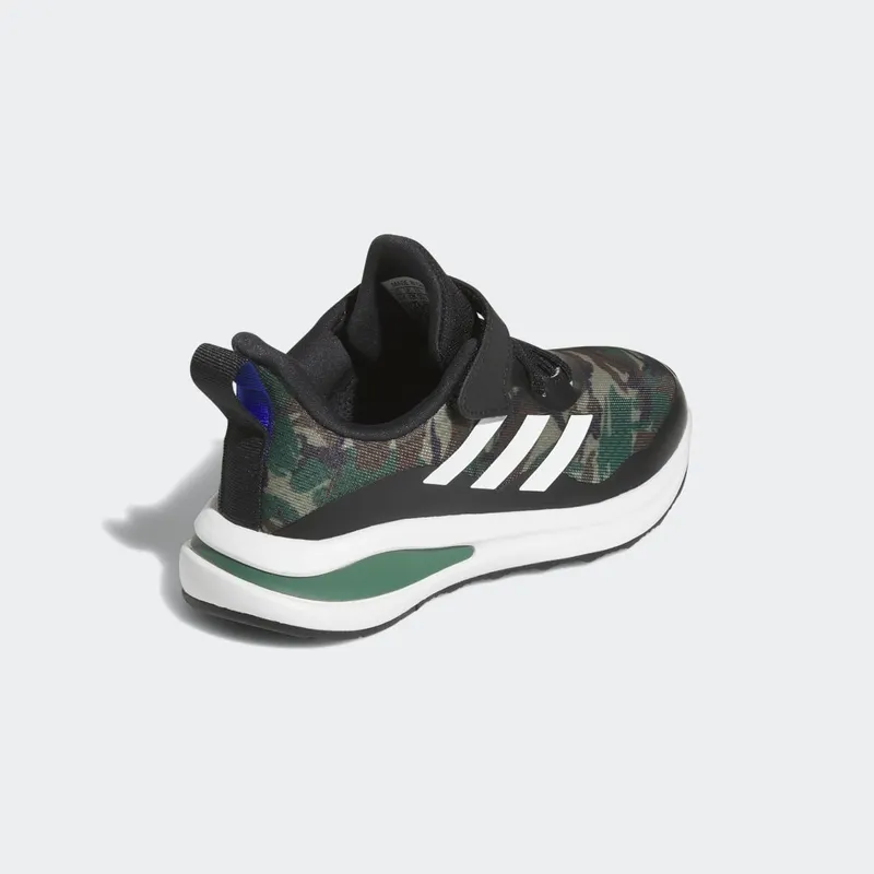 Adidas FortaRun Sport Running Lace and Top Strap Core Black / Cloud White / Green Oxide (GV9473)