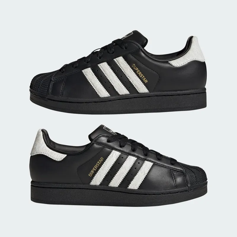 Adidas SUPERSTAR II Shoes Core Black / Off White / Gold Metallic (KI3574)