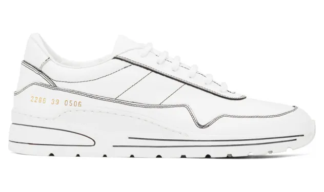 Common Projects White Cross Trainer Contrast Sneakers (2286)