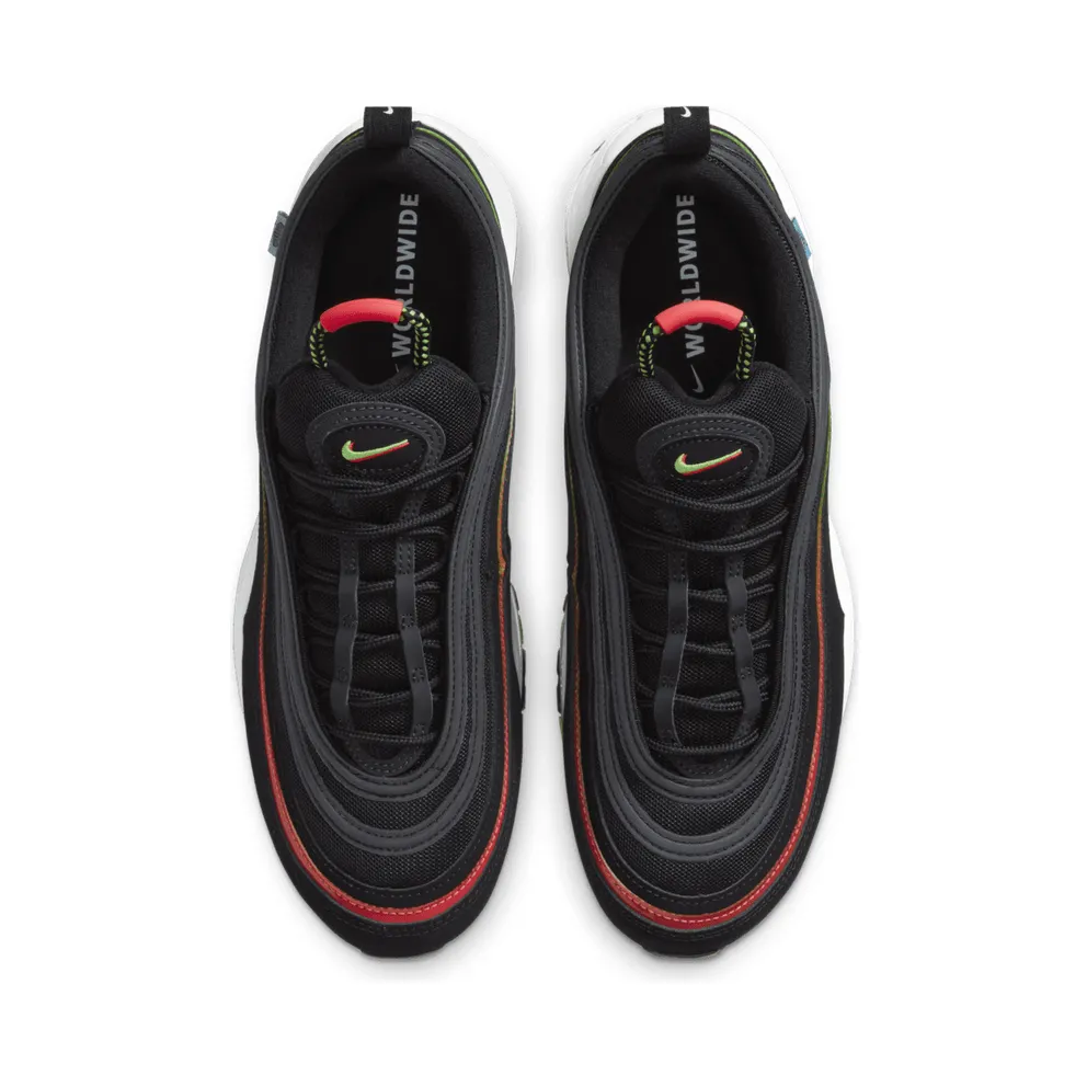 Nike Air Max 97 Worldwide Black Black/Flash Crimson-White-Green Strike (CZ5607-001)