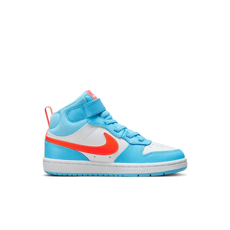 Nike Court Borough Mid 2 Aquarius Blue White Total Orange (HF4792-407)