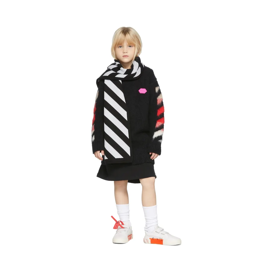 Off-White Kids White & Pink Canvas Vulcanized Low Strap Sneakers (OGIA003F21FAB0010130) (5)