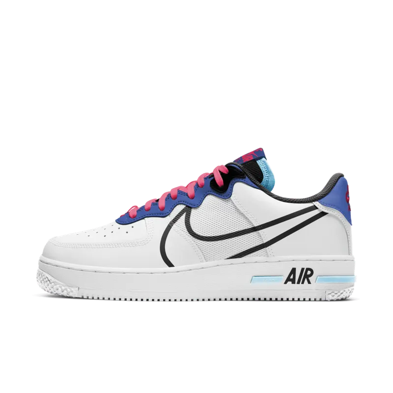 Nike Air Force 1 Low React White Astronomy Blue Laser Crimson White/Black-Astronomy Blue-Laser Crimson (CT1020-102)