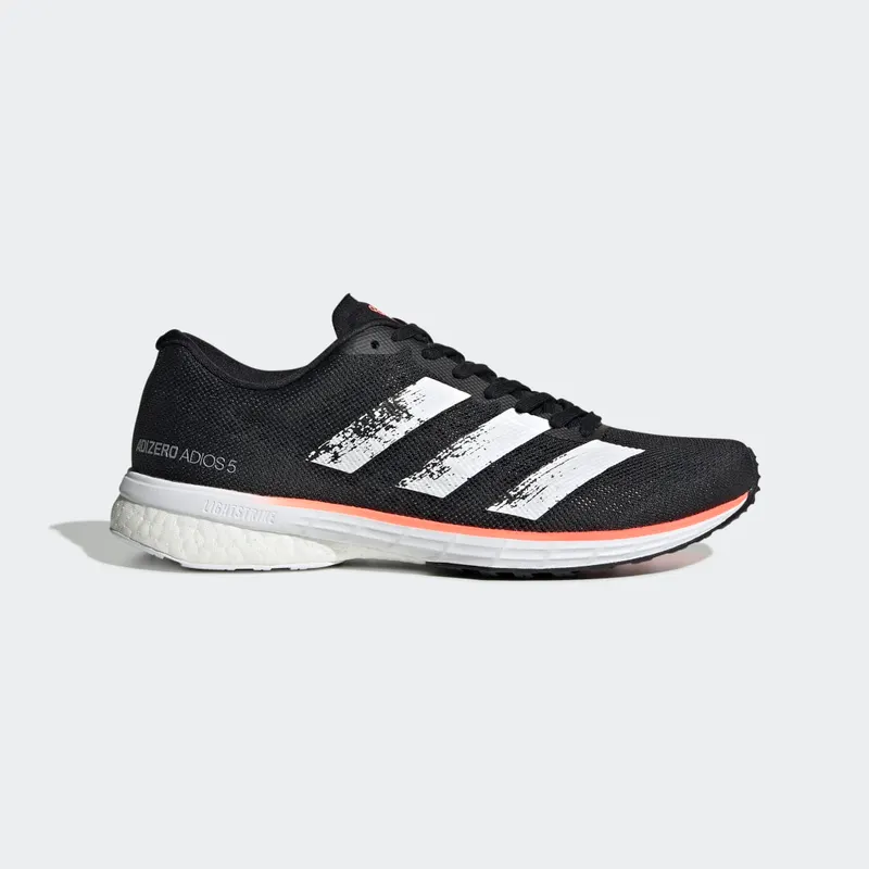 Adidas Adizero Adios 5 ‘Signal Coral’ Core Black/Cloud White/Signal Coral (EE4301)