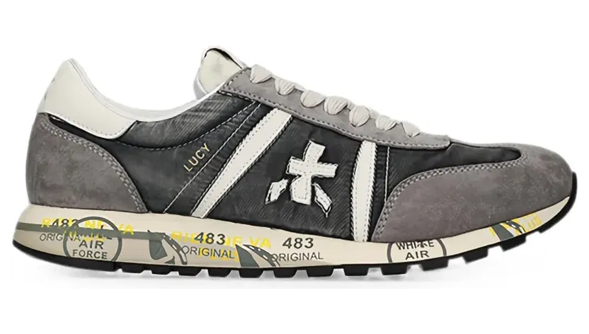 Premiata Lucy sneakers met vlakken – Grijs (LUCYD01)