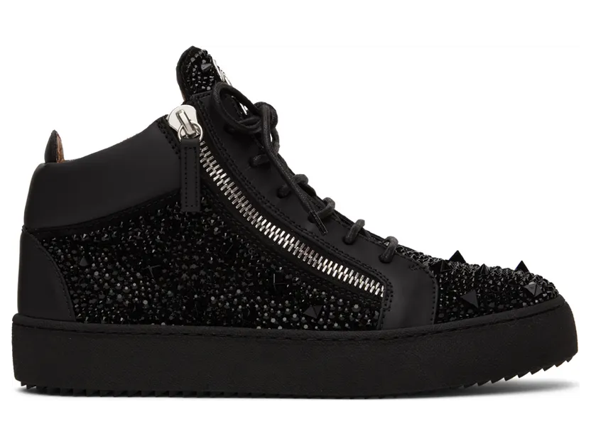 Giuseppe Zanotti Black Camoscio Sneakers (RU20020-X1375)