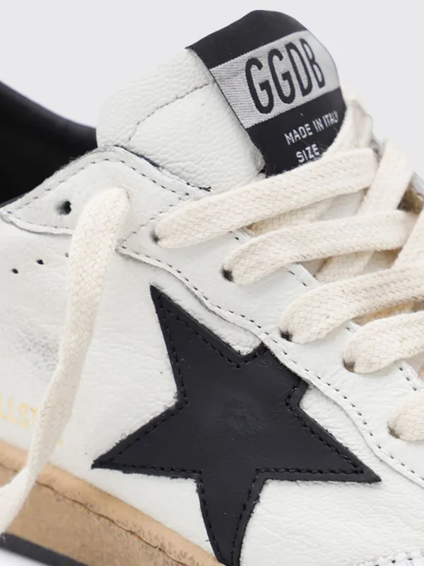 Golden goose Ball Star Crackle Leather Low-Top Sneakers with Distressed Effect White (GWF00117F00377110283) (3)