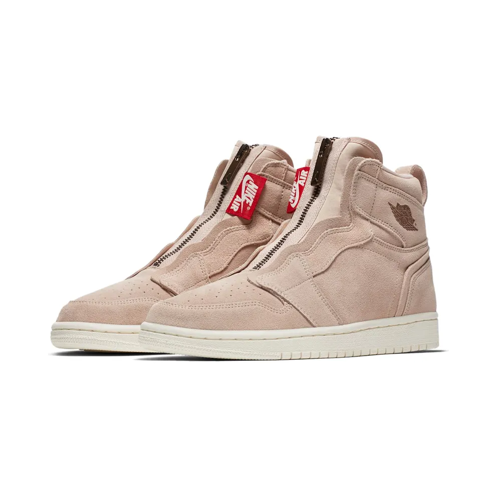 Jordan 1 Retro High Zip Particle Beige (W) Particle Beige/Metallic Red Bronze-Sail (AQ3742-205)