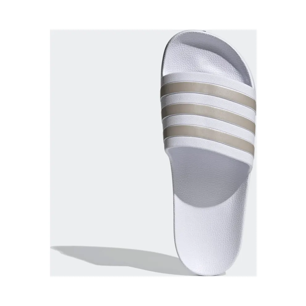Adidas Adilette Aqua Slides Cloud White / Platinum Metallic / Cloud White (EF1730)