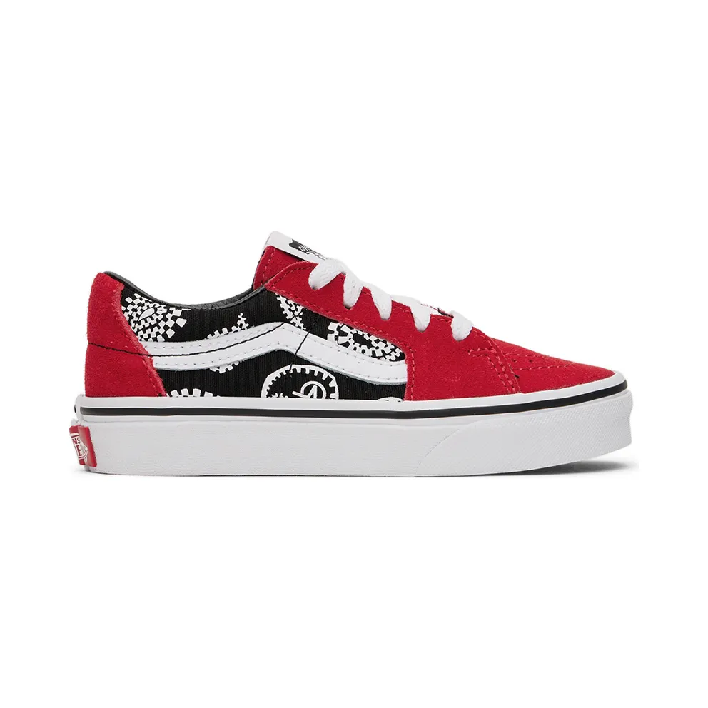 Vans Kids Red & Black SK8-Low Little Kids Sneakers (VN0A7Q5LIZQ)