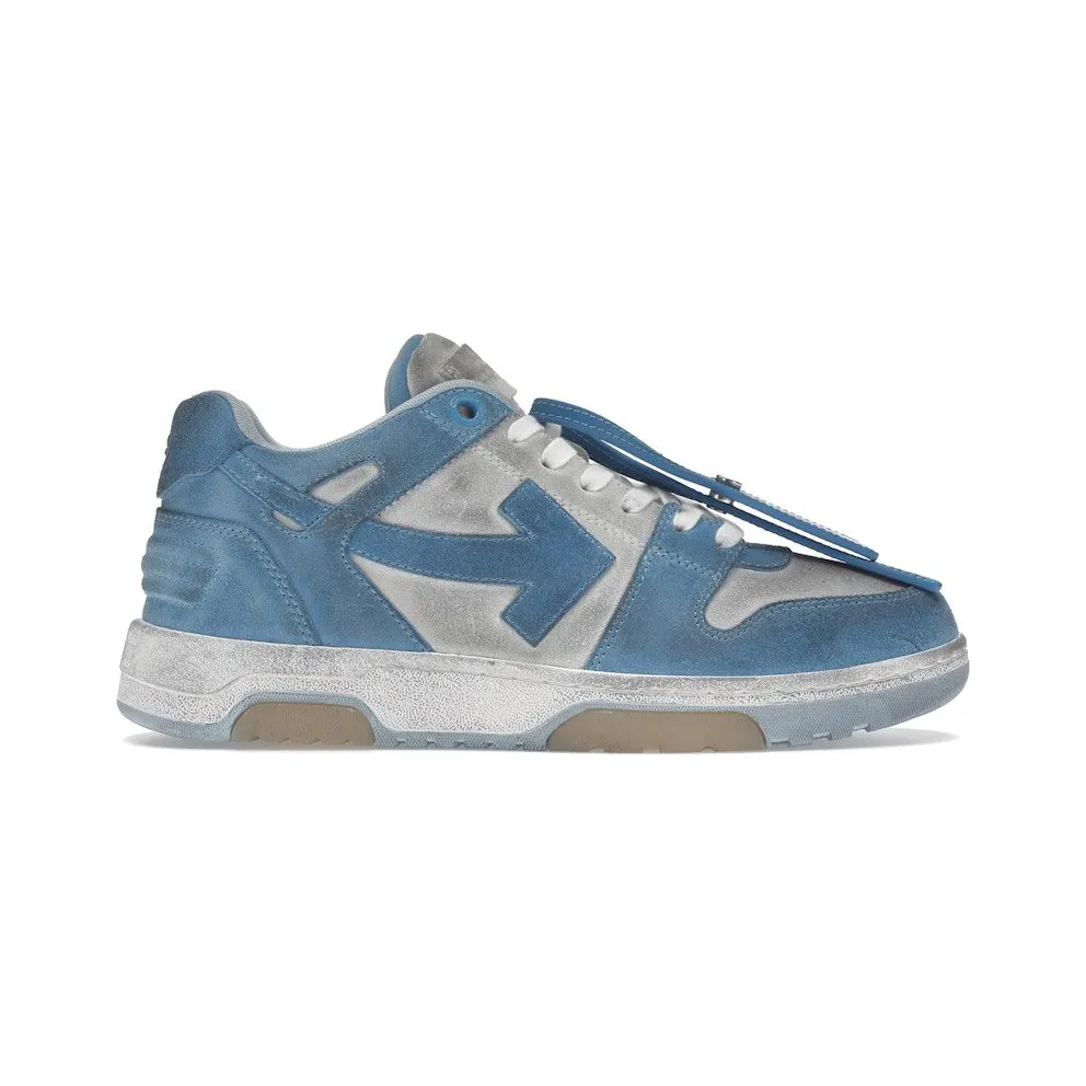 OFF-WHITE OOO Low Out Of Office Suede White Light Blue (OMIA189S22LEA0080140)